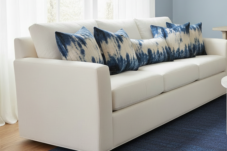 Kanoko saphire velvet pillow