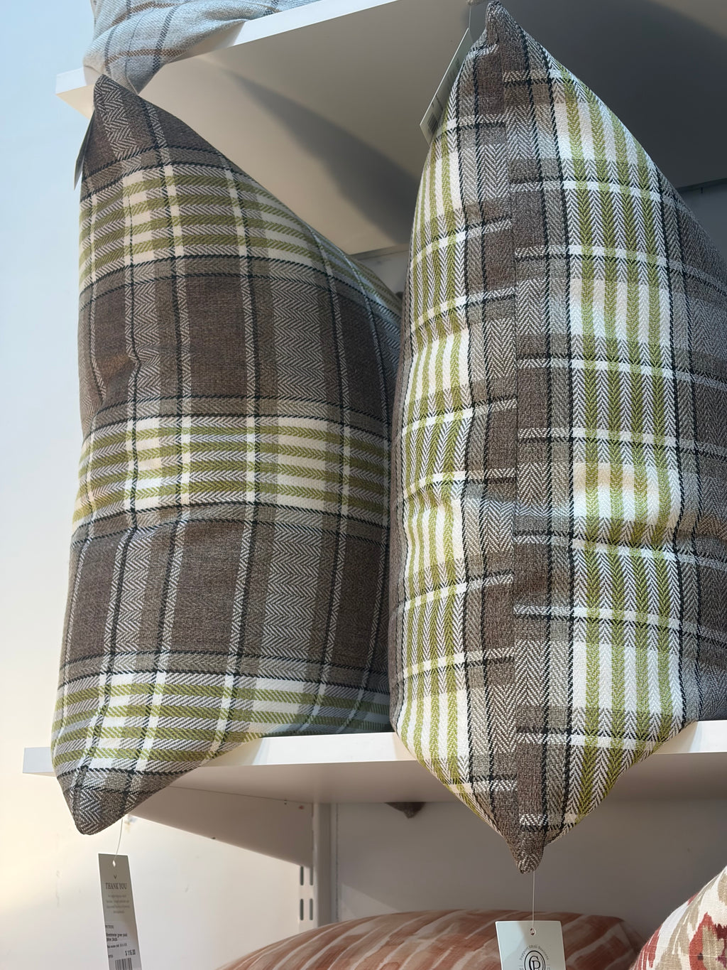 Green Plaid Pillow
