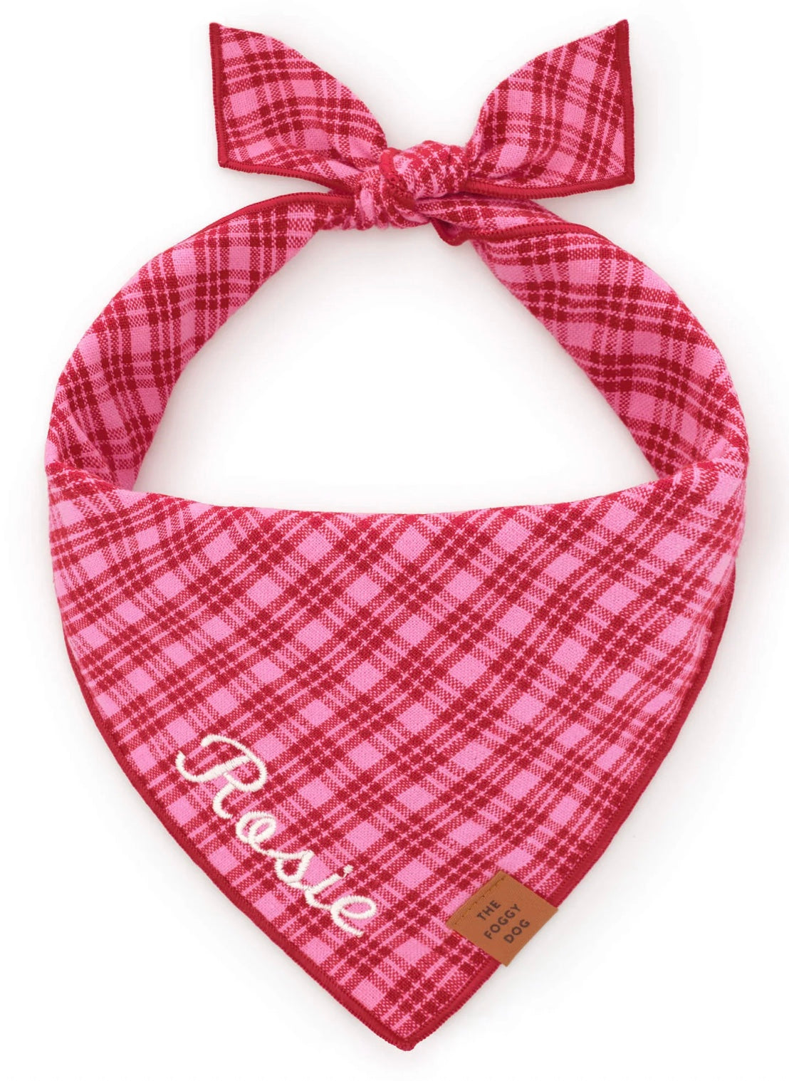 Heather Taylor Home x TFD Katherine Plaid Valentine Dog Bandana (THE FOGGY DOG)