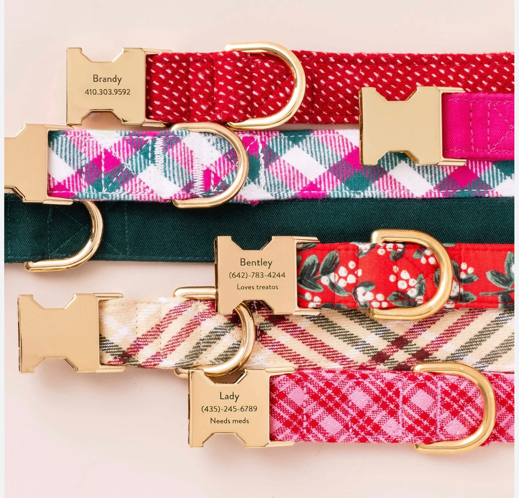 Small Dog Collar Cornucopia Plaid (THE FOGGY DOG)