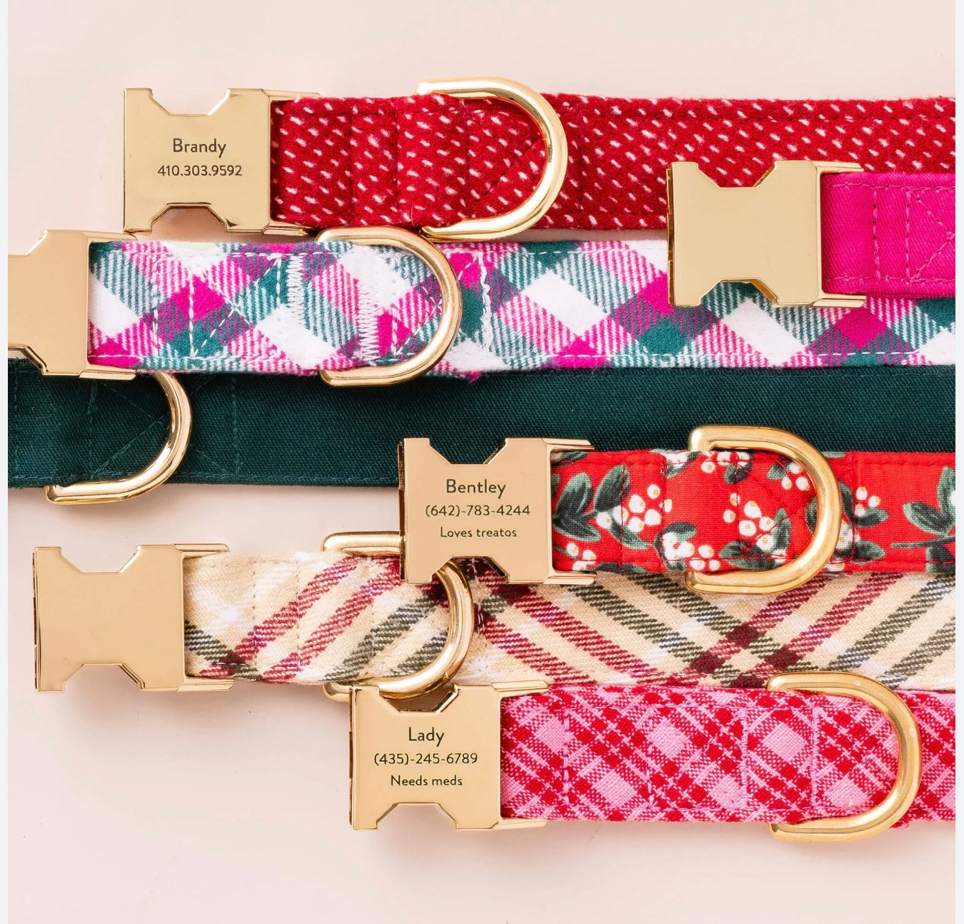 Small Dog Collar Cornucopia Plaid (THE FOGGY DOG)
