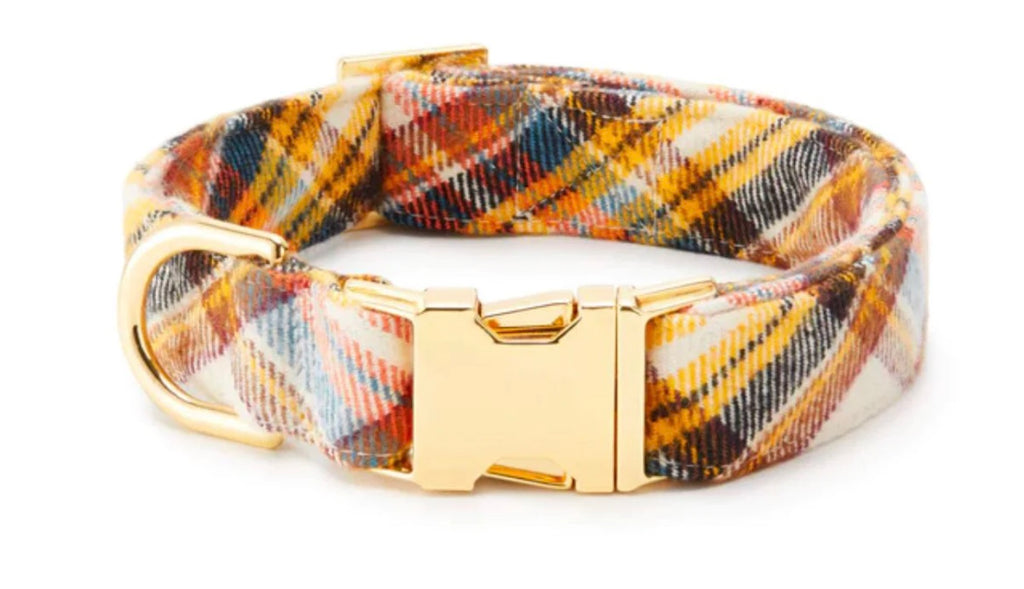 Small Dog Collar Cornucopia Plaid (THE FOGGY DOG)